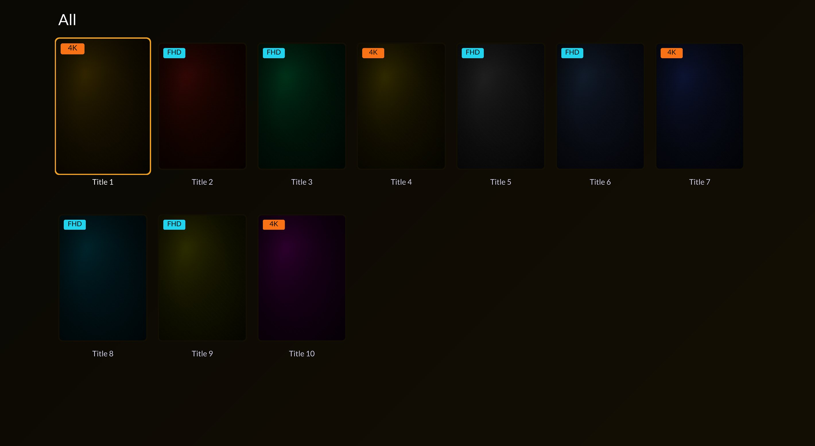Category grid