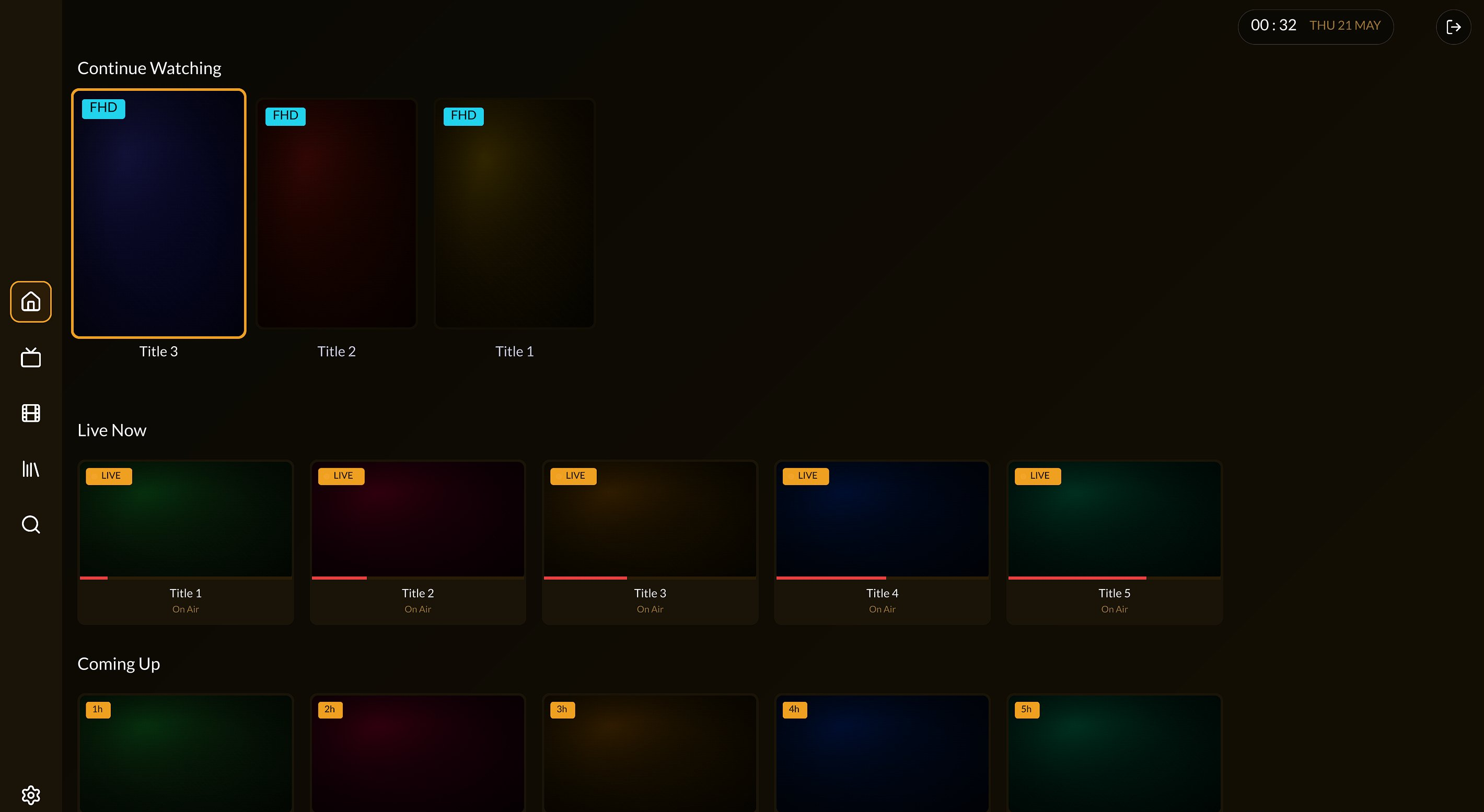 Velvo home screen